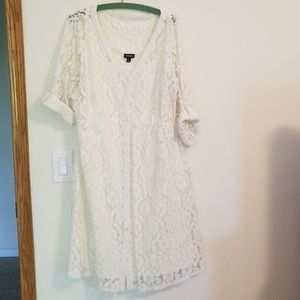 Off White Lacy dress from Torrid